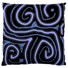 Blue abstract design Standard Flano Cushion Case (One Side)