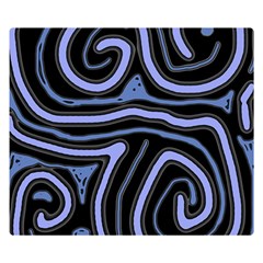 Blue abstract design Double Sided Flano Blanket (Small) 