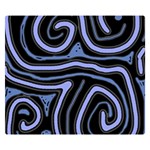 Blue abstract design Double Sided Flano Blanket (Small)  50 x40  Blanket Back