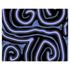 Blue abstract design Double Sided Flano Blanket (Medium) 