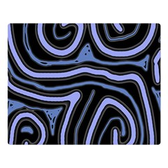 Blue abstract design Double Sided Flano Blanket (Large) 