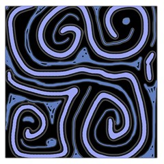 Blue abstract design Large Satin Scarf (Square)