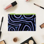 Blue abstract design Cosmetic Bag (XS) Front