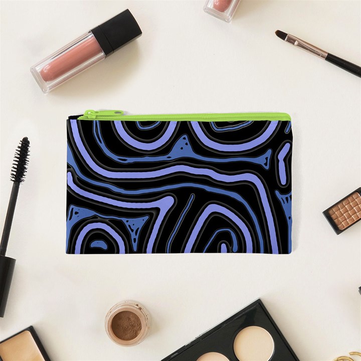 Blue abstract design Cosmetic Bag (XS)