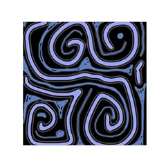 Blue abstract design Small Satin Scarf (Square)