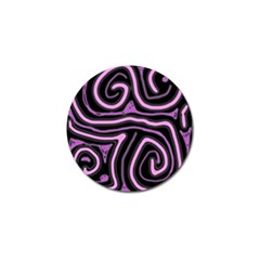 Purple Neon Lines Golf Ball Marker by Valentinaart