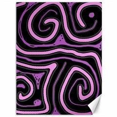 Purple Neon Lines Canvas 36  X 48   by Valentinaart