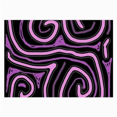 Purple Neon Lines Large Glasses Cloth by Valentinaart