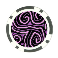 Purple Neon Lines Poker Chip Card Guards (10 Pack)  by Valentinaart