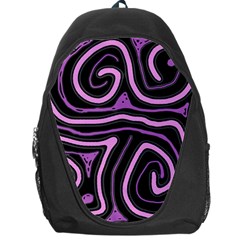 Purple Neon Lines Backpack Bag by Valentinaart