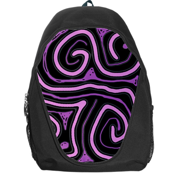 Purple neon lines Backpack Bag