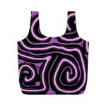 Purple neon lines Full Print Recycle Bags (M)  Front