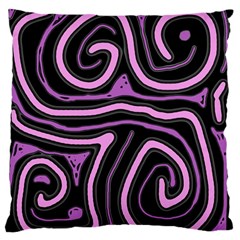 Purple Neon Lines Standard Flano Cushion Case (one Side) by Valentinaart