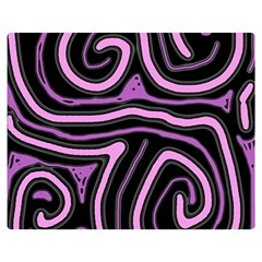 Purple Neon Lines Double Sided Flano Blanket (medium)  by Valentinaart