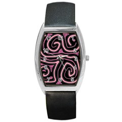 Decorative Lines Barrel Style Metal Watch by Valentinaart