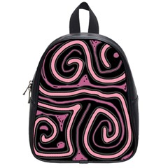 Decorative Lines School Bags (small)  by Valentinaart