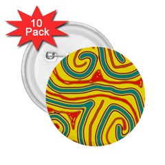 Colorful decorative lines 2.25  Buttons (10 pack) 