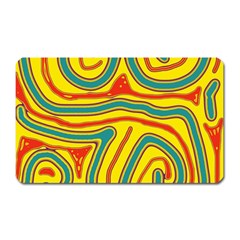 Colorful Decorative Lines Magnet (rectangular) by Valentinaart