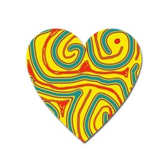 Colorful decorative lines Heart Magnet