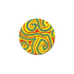 Colorful decorative lines Golf Ball Marker