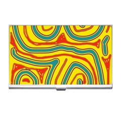 Colorful decorative lines Business Card Holders