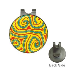 Colorful decorative lines Hat Clips with Golf Markers