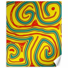 Colorful decorative lines Canvas 8  x 10 