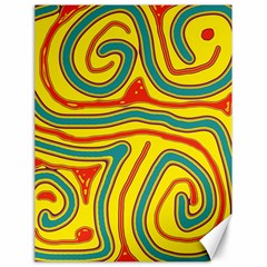 Colorful decorative lines Canvas 18  x 24  