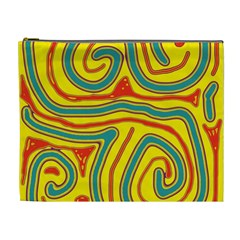 Colorful decorative lines Cosmetic Bag (XL)