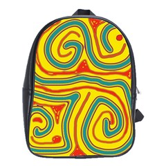 Colorful decorative lines School Bags(Large) 