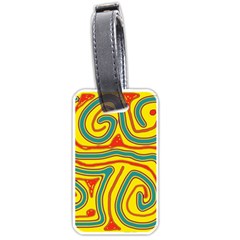 Colorful decorative lines Luggage Tags (One Side) 