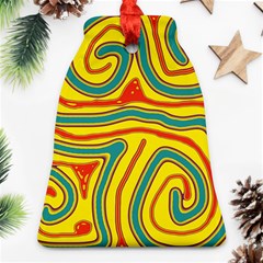 Colorful decorative lines Bell Ornament (2 Sides)