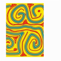 Colorful decorative lines Large Garden Flag (Two Sides)