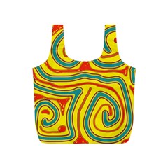 Colorful decorative lines Full Print Recycle Bags (S) 