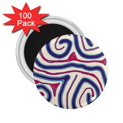 Blue And Red Lines 2 25  Magnets (100 Pack)  by Valentinaart