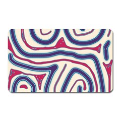 Blue And Red Lines Magnet (rectangular) by Valentinaart