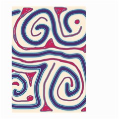 Blue And Red Lines Small Garden Flag (two Sides) by Valentinaart