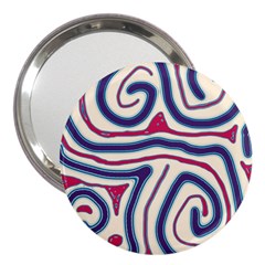 Blue And Red Lines 3  Handbag Mirrors by Valentinaart