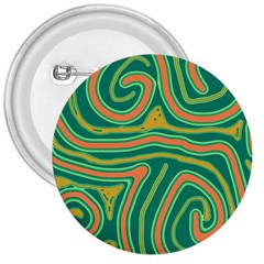 Green And Orange Lines 3  Buttons by Valentinaart