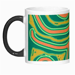 Green And Orange Lines Morph Mugs by Valentinaart