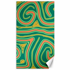 Green And Orange Lines Canvas 40  X 72   by Valentinaart