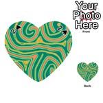 Green and orange lines Playing Cards 54 (Heart)  Front - Spade2