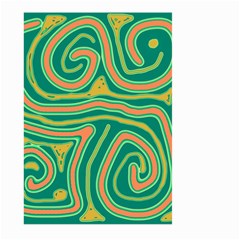 Green And Orange Lines Large Garden Flag (two Sides) by Valentinaart