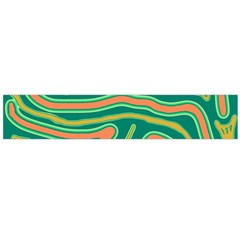 Green And Orange Lines Flano Scarf (large) by Valentinaart