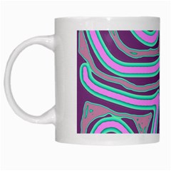 Purple Lines White Mugs by Valentinaart