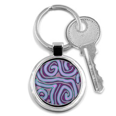 Purple Lines Key Chains (round)  by Valentinaart