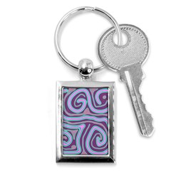 Purple Lines Key Chains (rectangle)  by Valentinaart