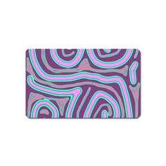 Purple Lines Magnet (name Card) by Valentinaart