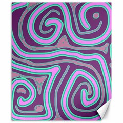 Purple Lines Canvas 8  X 10  by Valentinaart