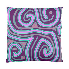 Purple Lines Standard Cushion Case (two Sides) by Valentinaart